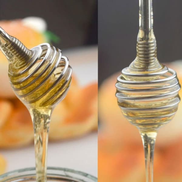 2 stk 304 Rustfrit Stål Honningpind Dipperske Rørepind Swizzle Stick