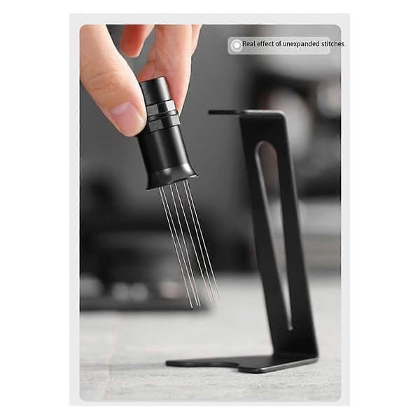 Espresso Needle Distributor - Magnetic Metal Stirrer for Coffee - Black Coffee Distributor for the Workplace