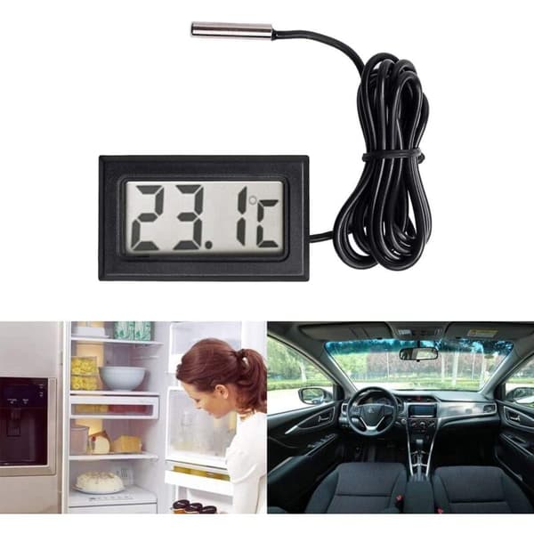 Nyt digitalt LCD-termometer Temperaturmåler Sonde Sensor Område -50 Celsius C til +110 Celsius C