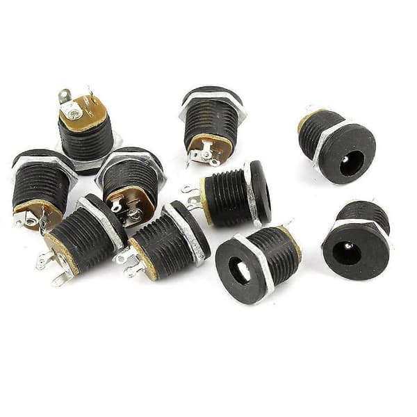 10 pcs 3-pole Solder 2.1mm x 5.5mm Female Power Jack DC Socket