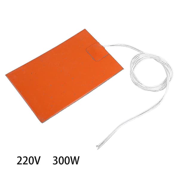 3D-printer Silikone Varmeplade 10x15cm Varmemåtte 220V 300W Printer Opvarmet Seng