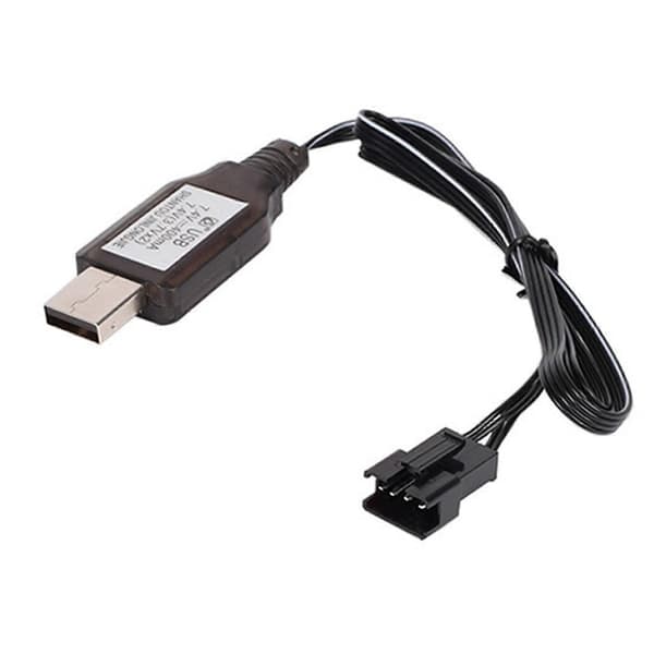 7.4V USB-opladerkabel 4-benet LI Po Batteritilbehør SM4P Omvendt [DB]