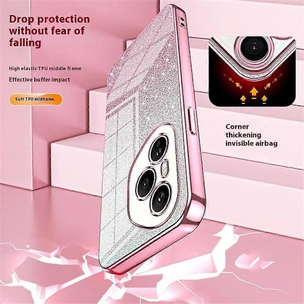 Honor 400 Pro 5G (Global Version) Phone Case - Electroplated Gradient Glitter TPU Phone Protective Case