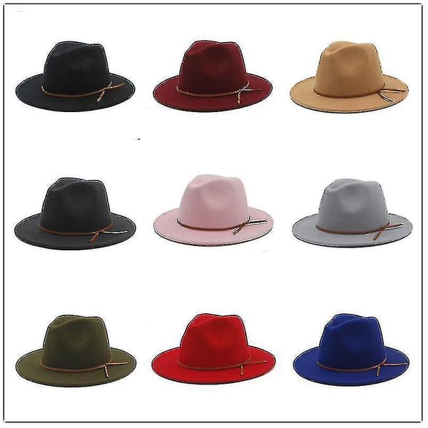 Outback Fedora -hattu leveällä reunuksella, punainen