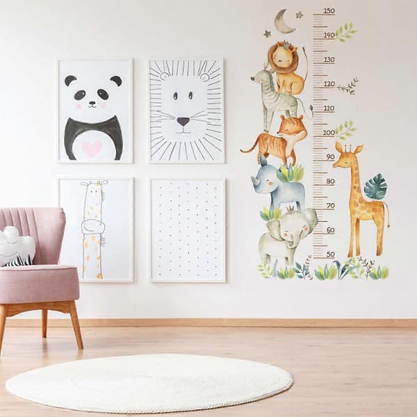 Pituusmitta seinätarra lapsille, 50-150 cm pituusmitta lapsille, lasten kasvutaulukko, lasten pituusmitat, kasvutaulukko lapsille
