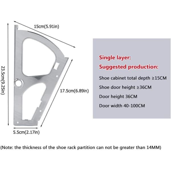 Steel Frame Furniture Hinge for Cabinet Drawer 2 Layers 2 Pcs
