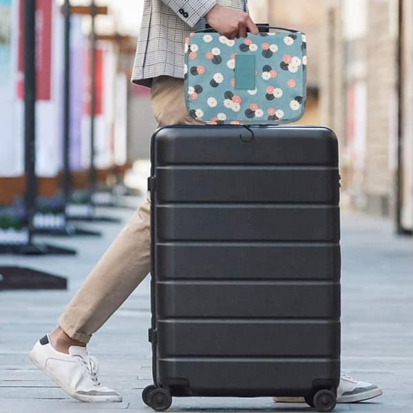 Hengende toalettmappe sammenleggbar reiseveske med bærehåndtak