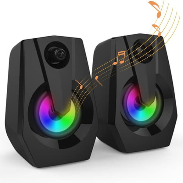 Datamaskin høyttalere, stereo 2.0 USB multimedia høyttalere med