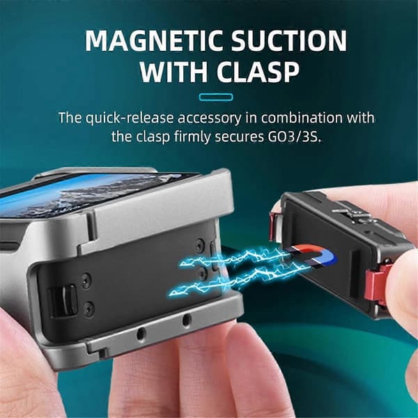 för GO3 Magnetic Quick Release Base Mount Accessory Thumb Camera Rechargeable Charging Base Mount