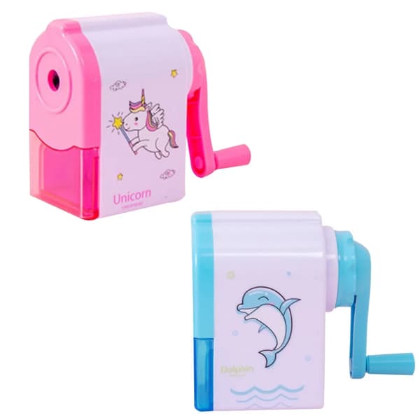 Unicorn Manual Pencil Sharpener with Container Pencil Sharpener Pencil Sharpener Tool School Office Supplies Student Learning Sanctuary (Pink)