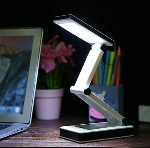 Bærbar LED-bordlampe, reiselampe: sammenleggbar, berøringsfølsom kontroll