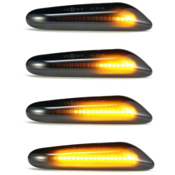 2 stk. røkfargede dynamiske LED-blinklys med flytende blinklys for MW E46 E90 E91 E92 E93 E60