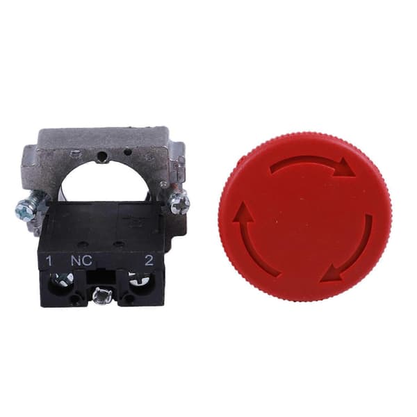 22mm NC Rød Sopp Nødstopp Trykknappbryter 600V 10A ZB2-BE102C