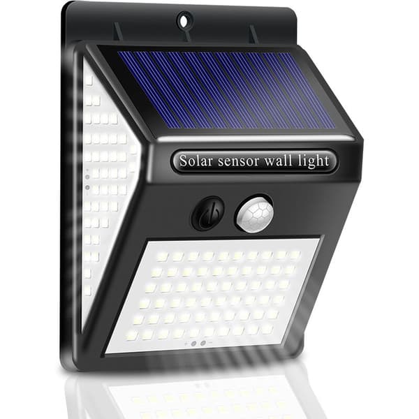 100 LED solcelle væglampe, vandtæt IP65, energibesparende sensorlampe