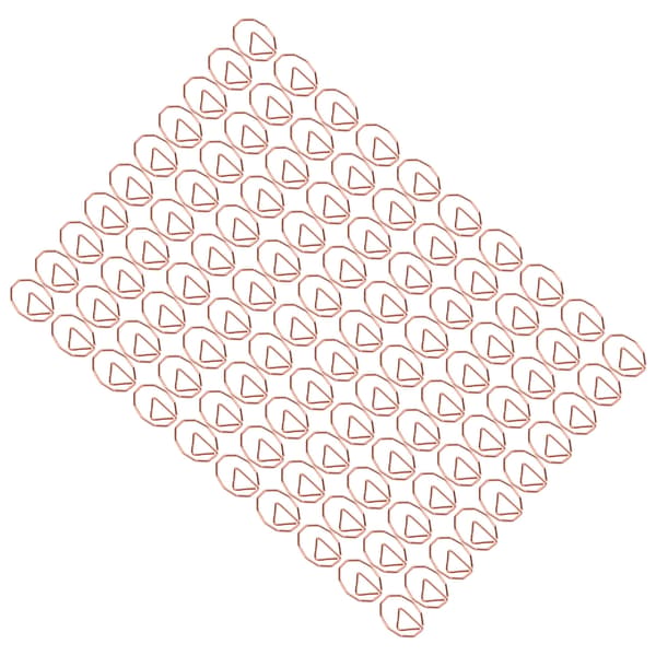 100 stk. guldsøde unikke lette bærbare galvaniseringsproces metalclips med opbevaringsboks polygon
