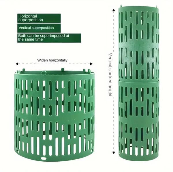 10-pack Tree Trunk Protectors – 33×20 cm Protection with Buckle, Stackable and Expandable Tree Guard_OF Green 10-Pack Grön 10-Pack