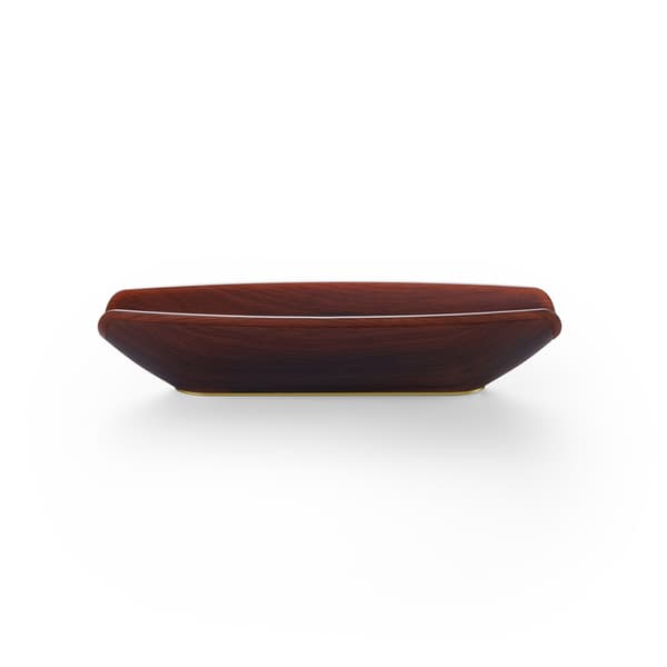 Valnötsfärgad digital te-våg 500g/0.1g med USB-laddning Red