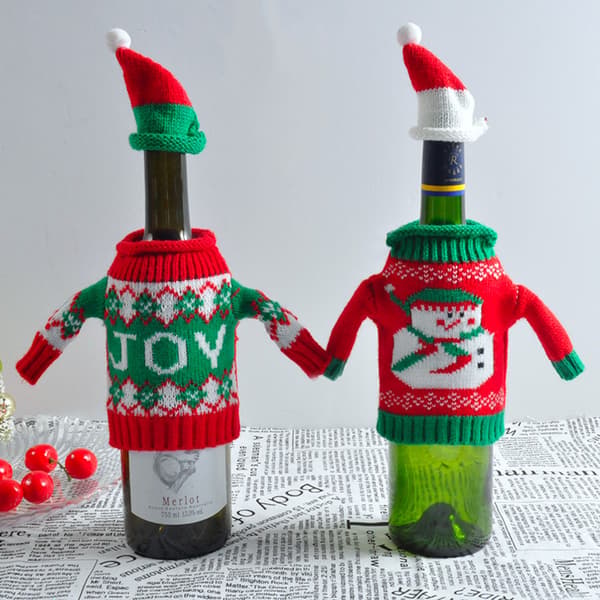 4-pack Christmas Wine Bottle Covers, 11*16cm