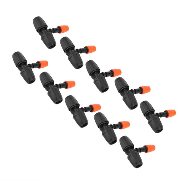 10-pack Garden Hose with Adjustable Spray Nozzle for 8/12 Hose Irrigation Accessories