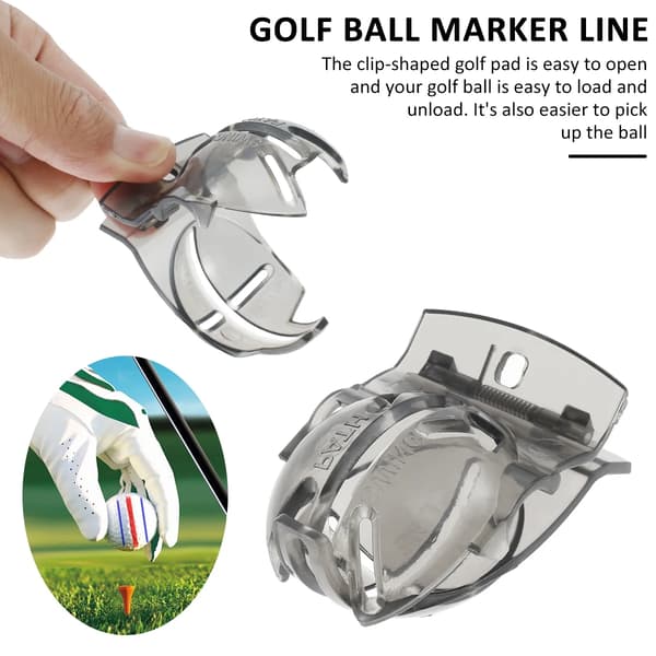 Golf Ball Alignment Tool Kit with Line Drawing Template and 4 Marker Pens for Golf Training and Putting