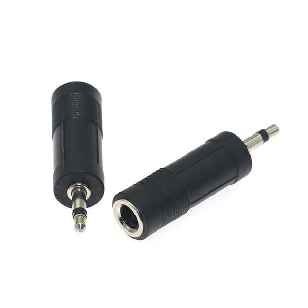 Dobbeltkerne mikrofonadapter 6,5 hun til 3,5 han headset int