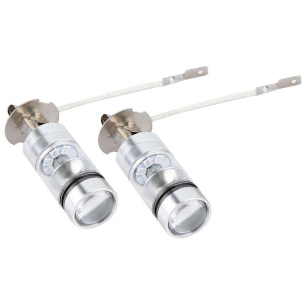 2x H3 6000K Blå 100W LED-frontlykter Kit Tåkelys Billamper