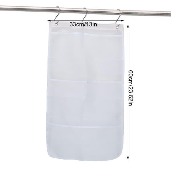 Hanging Mesh Shower Organizer Large Shower Caddy Bathroom Accessories (S-shaped Hook)