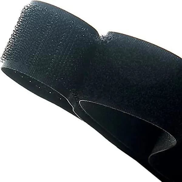 Syband 30 meter x 20 mm, ikke-klæbende velcro, sort
