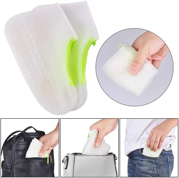 Waterproof Shoe Covers, Reusable Foldable Non-slip Rain Shoes DXGHC