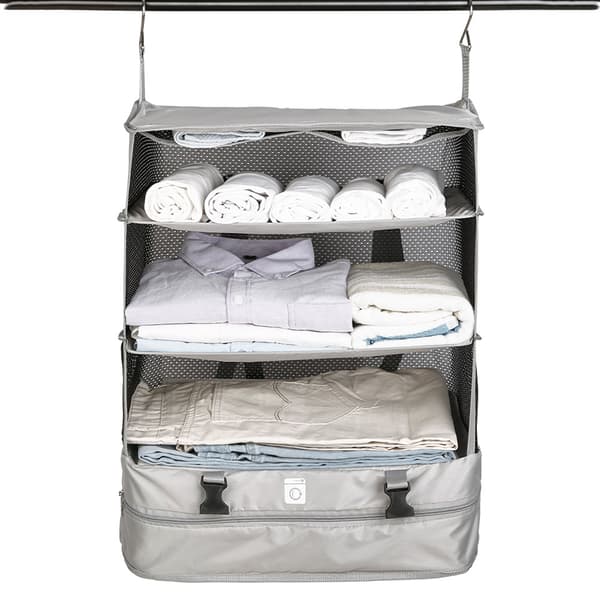 (S) Bærbar hængende hylde 3 niveauer Rejsetaske Organizer Coll