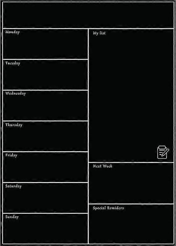 Magnetisk Whiteboard Køleskab Blød Whiteboard Mobil Ugeplanlægger