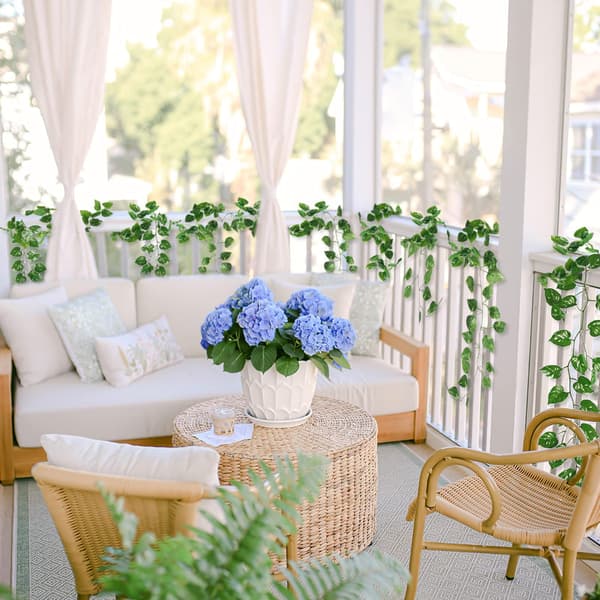 Artificial Greenery 72 Leaves Ivy Vine (12pcs/pack) - Soft and Flexible Decoration