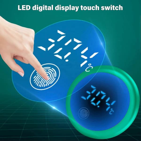 Trådløs højpræcisions LCD digitalt termometer, med LED digitalt display, mini vandtermometer til dekoration til terrarium