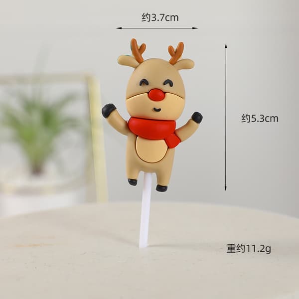 Five Styles Five Pieces Bichon Cake Decorations Christmas Gift Box