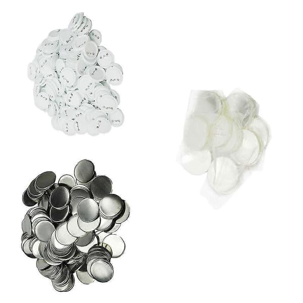 100 pcs 58mm Pin Badge Maker Machine Button Parts Accessories Blank White (FMY)