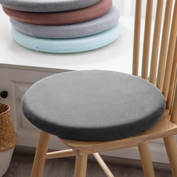 Memory Foam Siddepude Rund Pude Smertelindring Stolepude Universal Rund Siddepude til Alle Årstider (30cm)