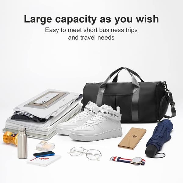 Sport Gym Bag with Wet Compartment & Shoe Compartment