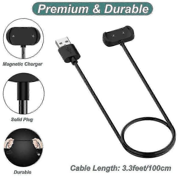 Amazfit Charging Cable for GTS 2, GTS 2 Mini, GTS 2e, GTR 2, GTR 2e, GTS 4 Mini, T-Rex Pro, Bip 3, Bip U Pro