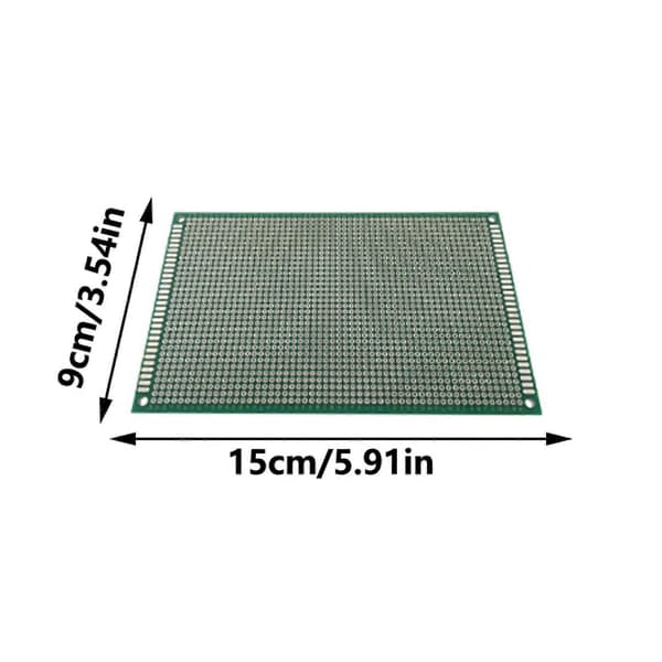 5 stk/sett Dobbeltsidig Prototyp PCB Universelt Kretskort 9x15cm for Lodding Elektronisk Tilbehør