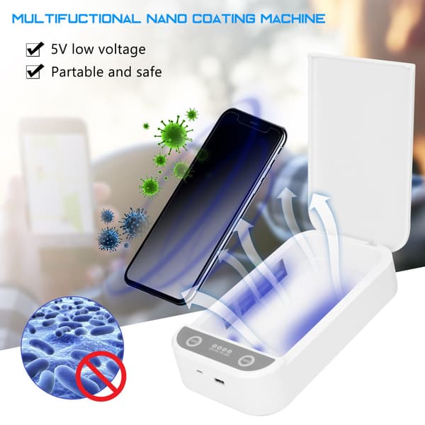 Multifunktionell UV-steriliseringsbox med dubbla USB-laddningsportar för snabb desinfektion Vit Vit White