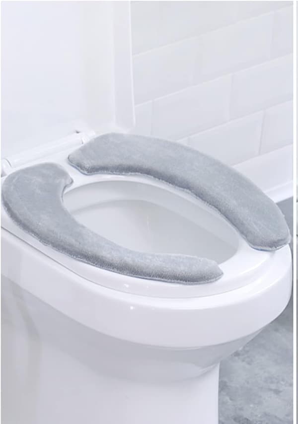 WC-istuin pehmeällä, lämpimällä ja pestävällä päällisellä (harmaa)