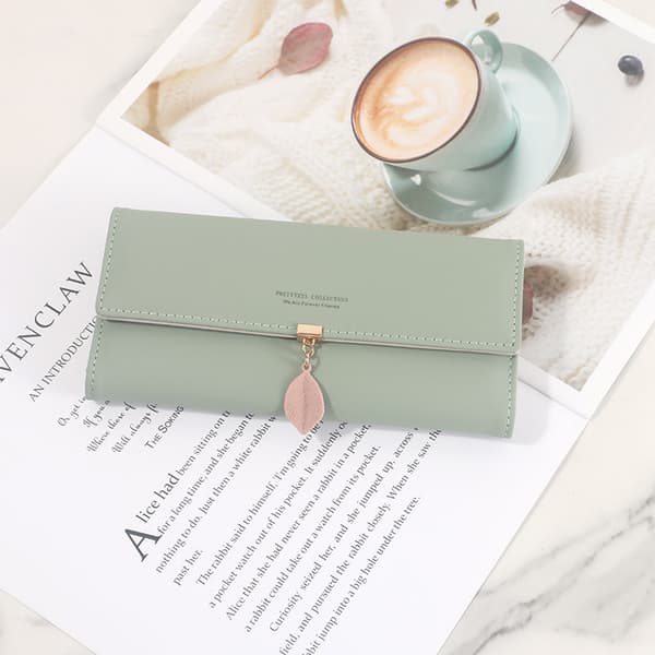 Women's Leather Wallet, Coin Purse Large Checkbook Holder with Z