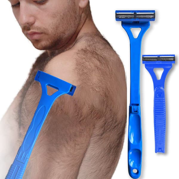 Sammenklappelig barbermaskine med udskiftelige blade Blå Blå Blue