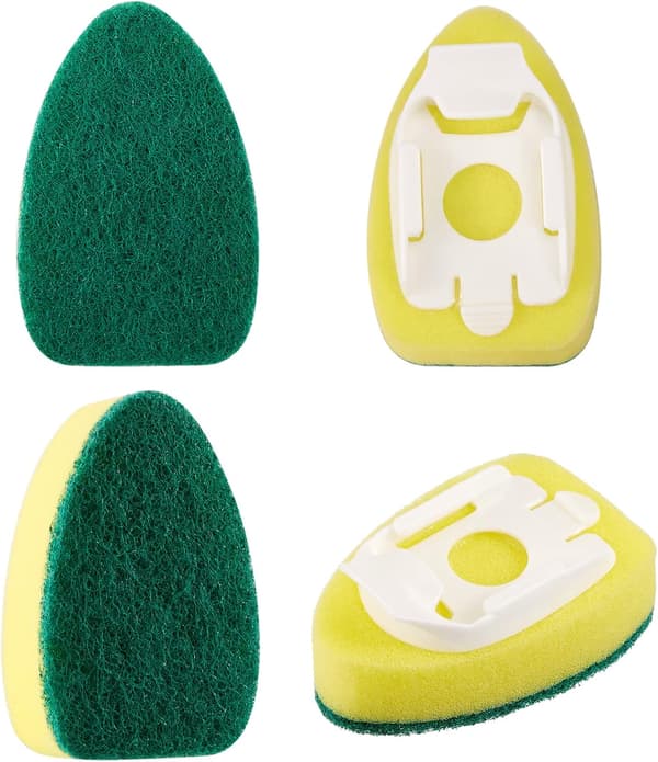 1 Sponge Mop Handle and 6 Replacement Sponge Mop Heads, Heavy Duty