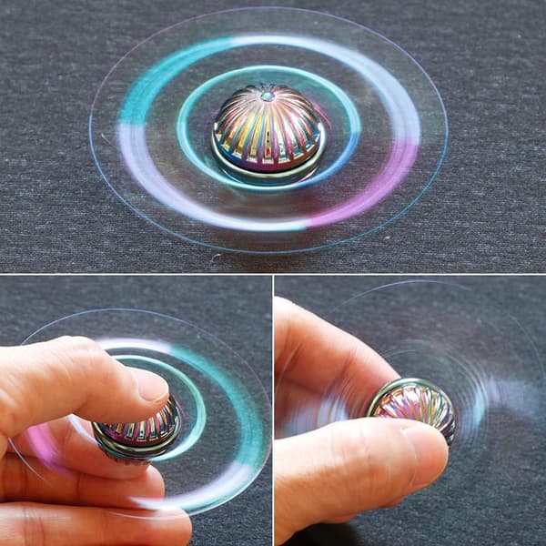 (Rainbow) Fidget Hand Spinner for Kids and Adults, Sensory Magic Orb