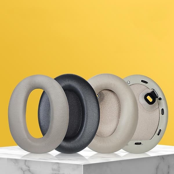 2 stk øreputer til Sony WH-1000XM4 WH-1000XM4 (Svart+Spenne) [DB]