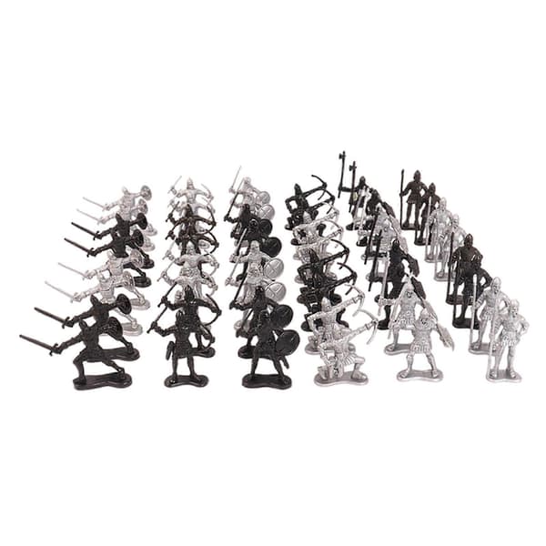 48 stk/sæt miniaturekrigermodelsoldatfigurer legetøj til børn drenge gaver