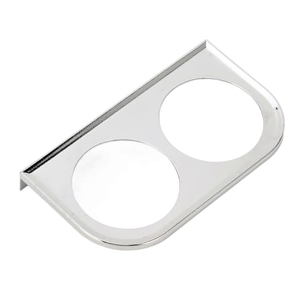 2-huls målerpanel 2-1/16 tommer 52 mm universal bilmålerbeslag instrumentbræt sølv