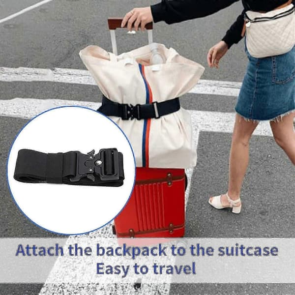 Resebälte för bagage - Stilrent justerbart \"Add A Bag\"-bagagerem för handbagage