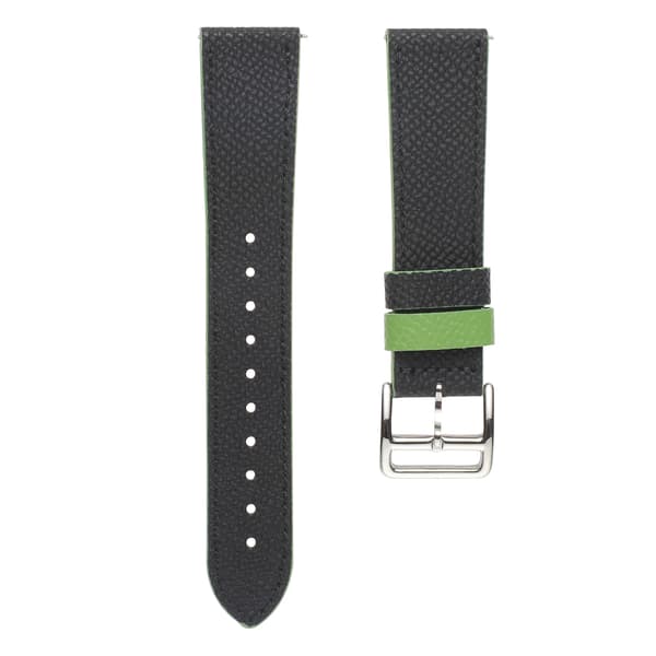 (Sort) Passer til Galaxy Watch 4 twill ægte læder LEATHER s